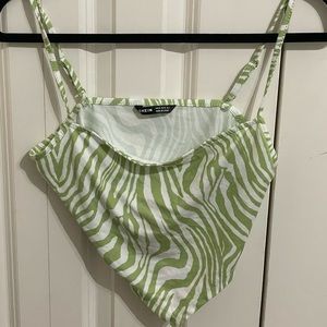 zebra print crop top